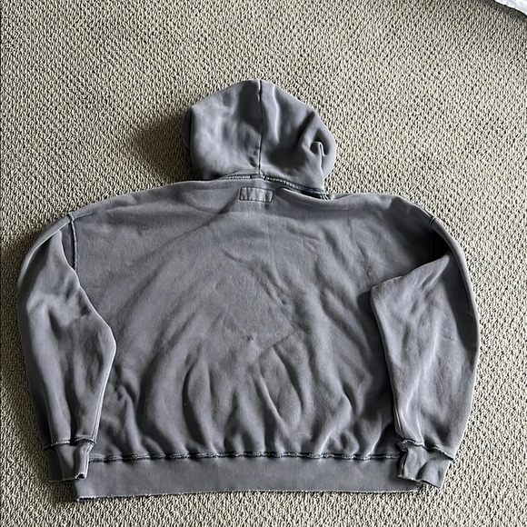 Abercrombie & Fitch Charcoal Hoodie Soft A&F Essentials Gray Large Cropped - Picture 9 of 9